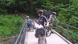 Route 9 crosses over the Giessbach Falls, 14.7 miles into the ride